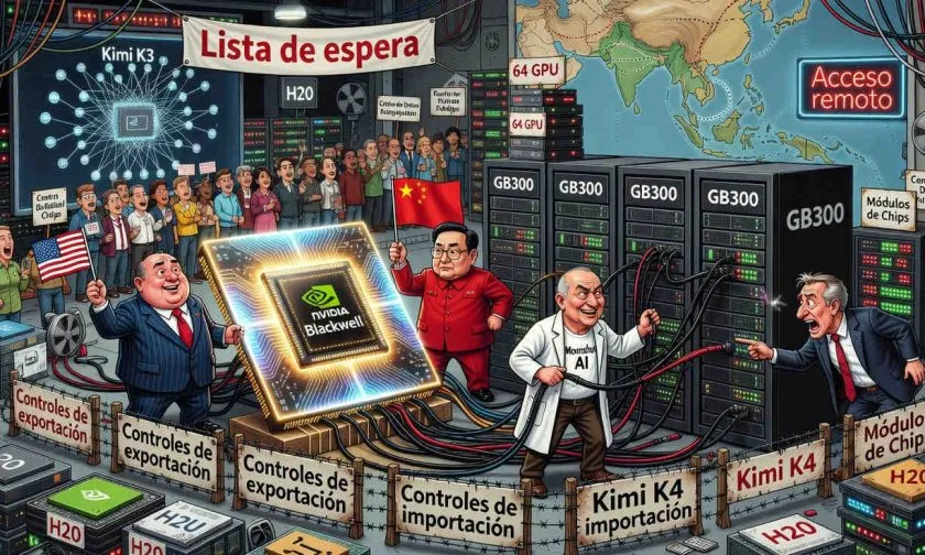 Moonshot AI habría usado chips Blackwell de Nvidia para entrenar Kimi K3