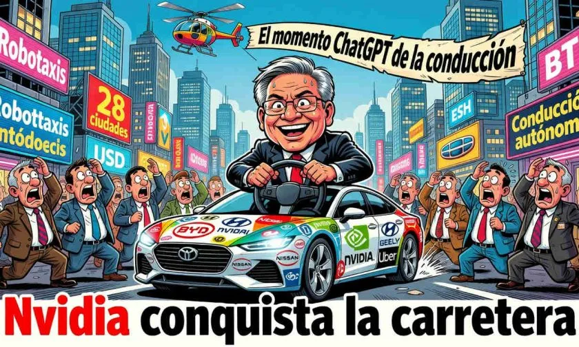 Nvidia establece alianzas con automotrices para impulsar vehículos autónomos y robotaxis