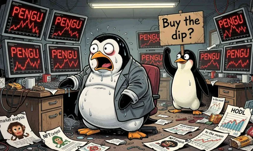 Pudgy Penguins ($PENGU) repunta un 4.5% en una semana negra para las memecoins