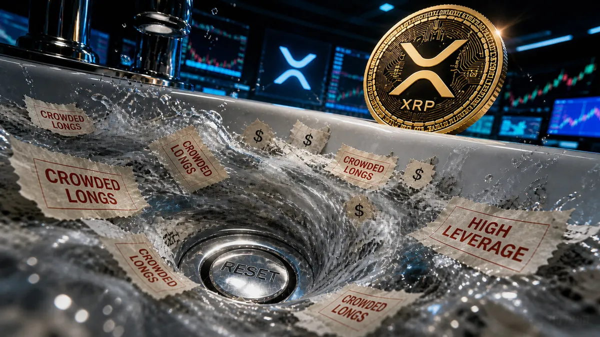 XRP’s leverage has been flushed out while price holds – and the next move is now wide open