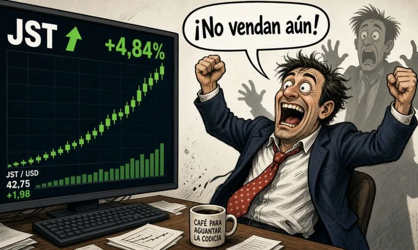 JUST (JST) se fortalece un 4,84% tras la integración de TRON y MetaMask