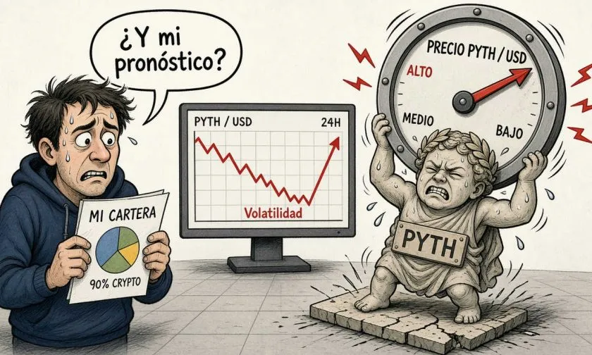PYTH retrocede con un volumen que supera su media de treinta dias