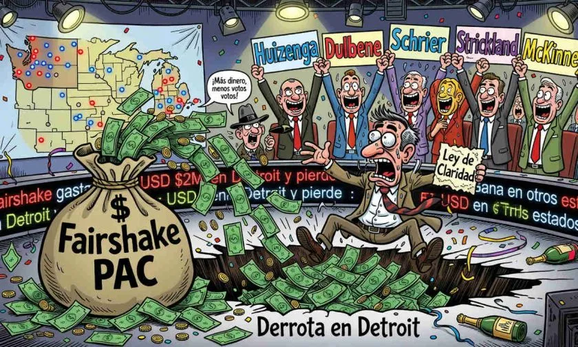 Fairshake invierte $2M en Detroit pero no logra victoria en primarias demócratas