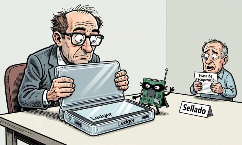Ledger con circuito espía reportada por Mark Karpelès en una caja sellada