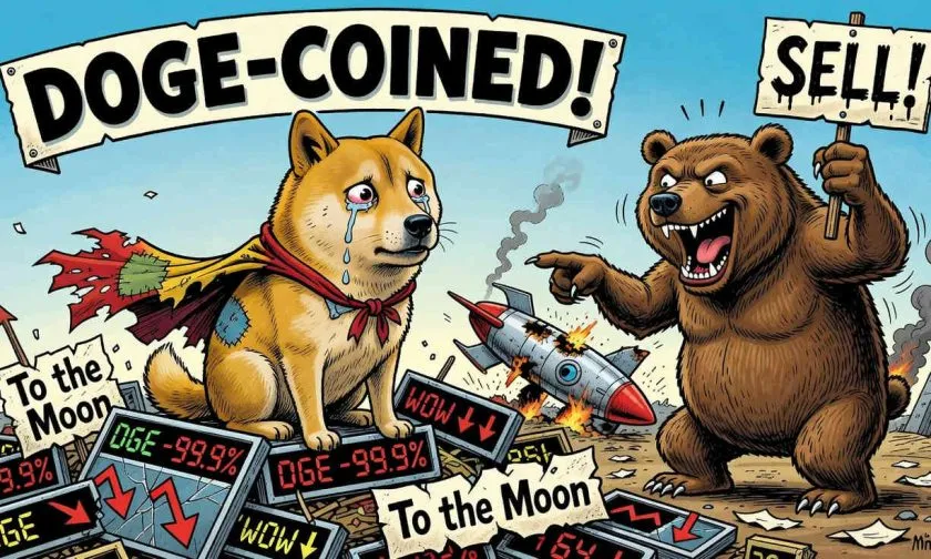 Dogecoin ($DOGE) se desangra con caída del 2.71% y apunta a mínimos de 2026