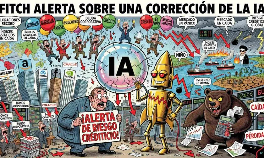 Fitch alerta sobre una posible corrección de la IA y un riesgo crediticio global