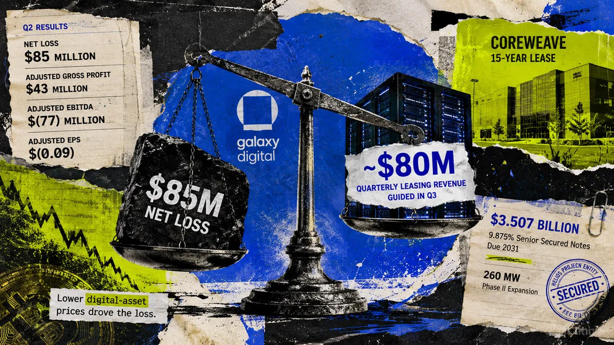 Galaxy Digital's $85M crypto loss highlights need for $80M AI revenue to cover $3.5B investment