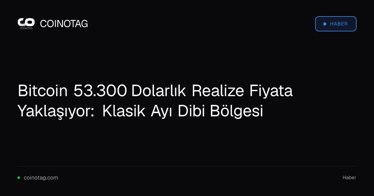 Bitcoin 53.300 Dolarlık Realize Fiyata Yaklaşıyor: Klasik Ayı Dibi Bölgesi