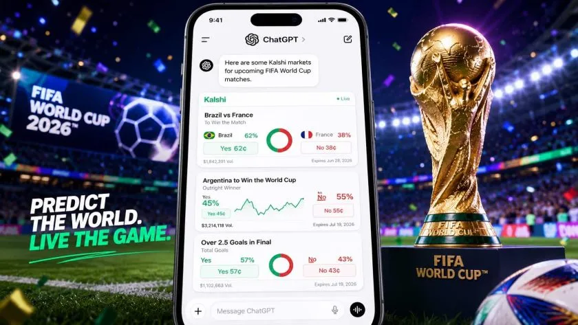 OpenAI integra discretamente probabilidades de Kalshi en ChatGPT para partidos del Mundial