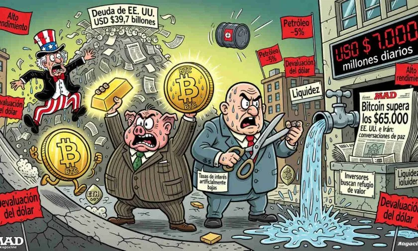 Deuda de EE. UU. acercándose a USD $40 billones refuerza la narrativa por Bitcoin y oro