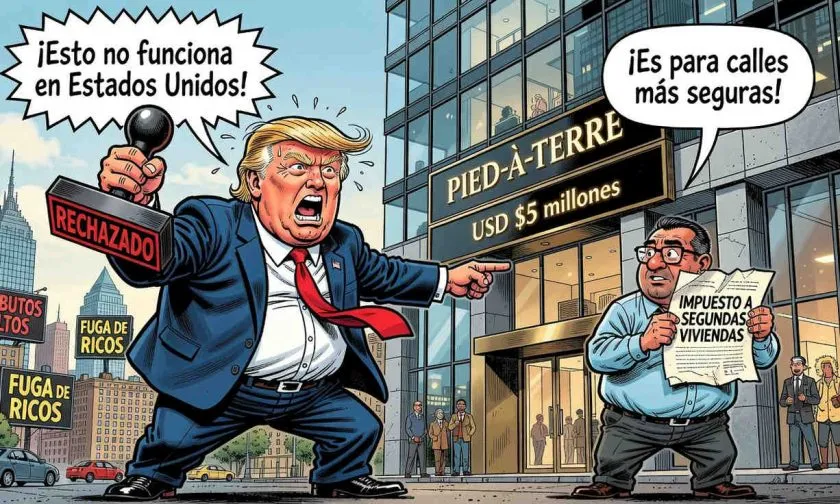 Trump desafía impuesto a segundas viviendas en Nueva York y busca intervención federal