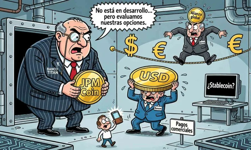 JPMorgan considera lanzar su propia stablecoin ante el avance de otros bancos
