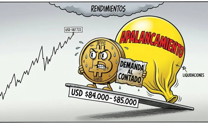 Bitcoin se enfrenta a una zona de oferta clave mientras el apalancamiento disminuye