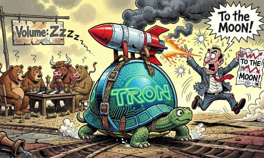 TRX se consolida cerca de la barrera de los $0,33 en medio de bajo volumen