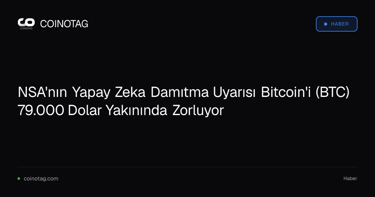 Çinli yapay zeka firmalarının etkisi Bitcoin'i 79.000 dolara zorlayabilir