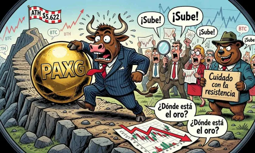 PAXG avanza 1,74% con fuerte demanda, pero aún lejos de su máximo histórico