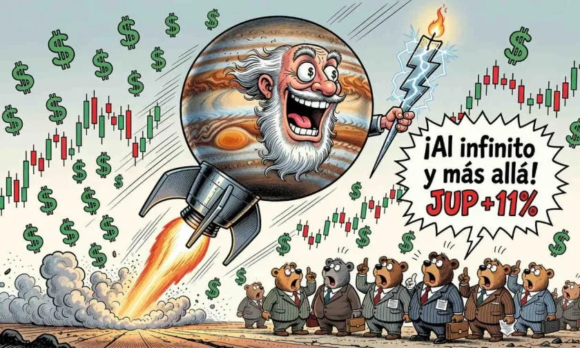 JUP salta 11% el 1 de julio y rompe resistencias clave