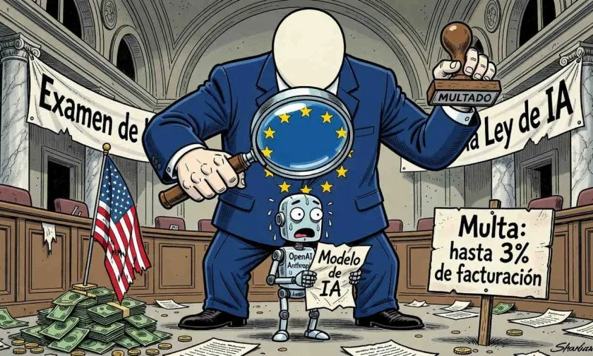 UE activa poderes de inspección sobre modelos de IA: multas de hasta 3% del ingreso global