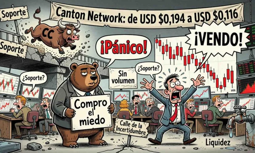 Canton Network (CC), 2 ago 2026: la caída desde el máximo histórico alcanza 39,98%