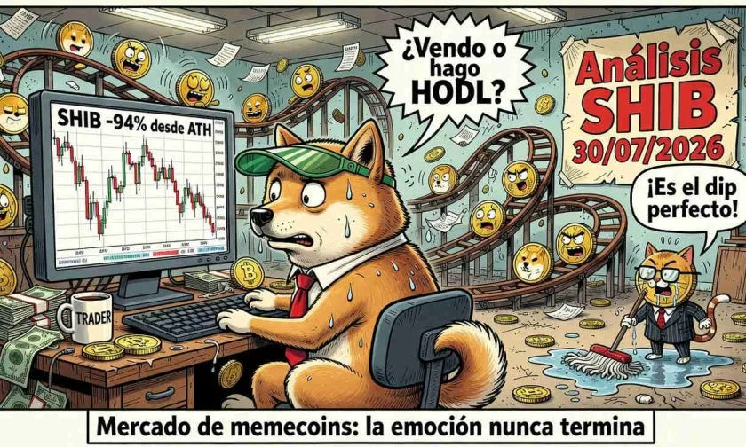 Shiba Inu ($SHIB) en zona de peligro: el precio ronda los $0,0000045 mientras el volumen se dispara un 52%