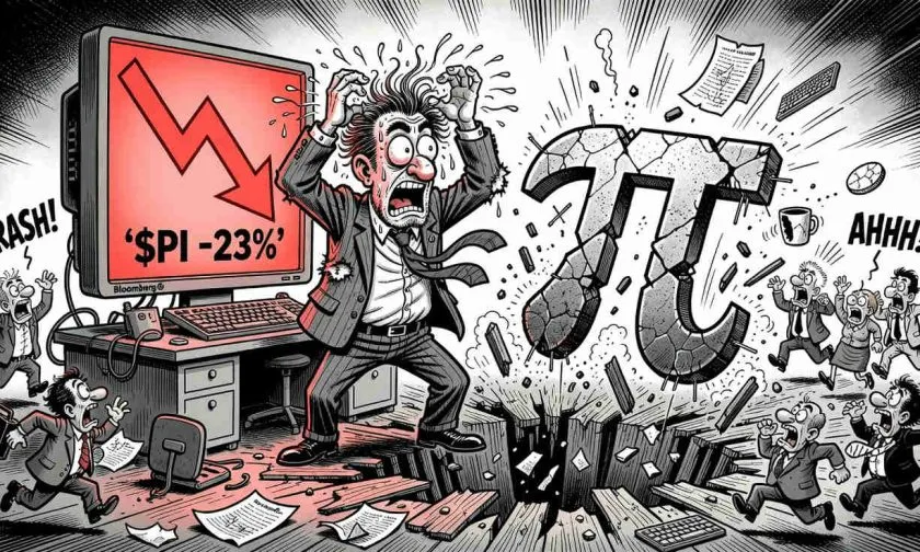 $PI colapsa un 23% en 24 horas y pierde el soporte de $0,09: ¿fin de la tendencia bajista o capitulación final?