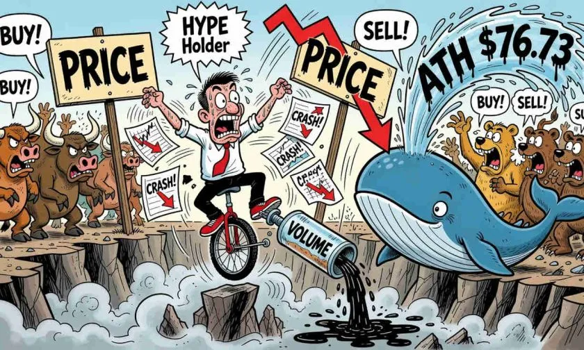 Hyperliquid ($HYPE) cae un 1.74% en jornada de baja liquidez: ¿corrección o fin del rally?