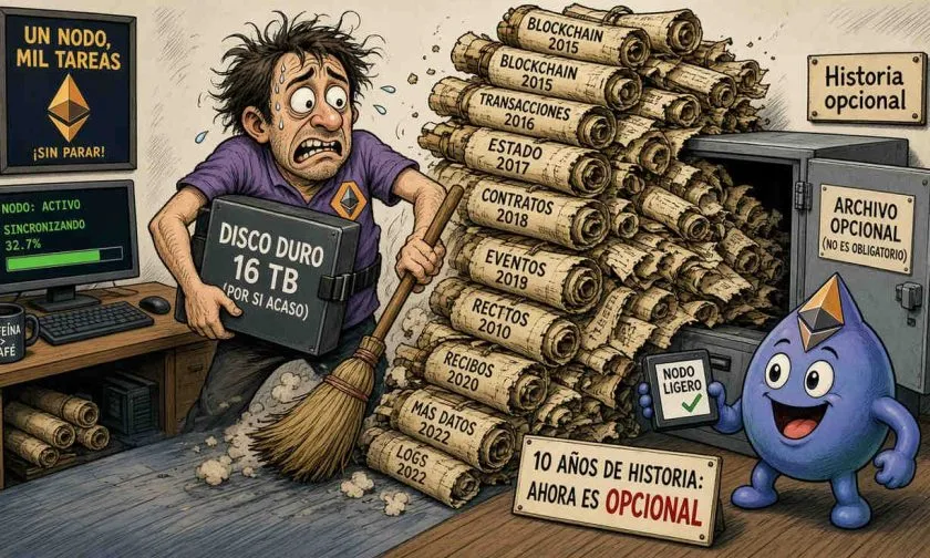 EIP-4444 permite a nodos de Ethereum sincronizar en menos de medio día