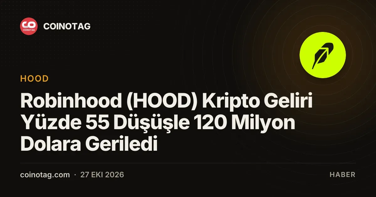 Robinhood kripto geliri yuzde 55 duserken ucuncu ceyrek bilancosu karisik bir tablo sunuyor