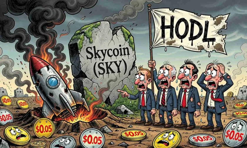 Skycoin ($SKY) se desploma 5.8% y toca soportes críticos: ¿se acerca el final de la moneda?