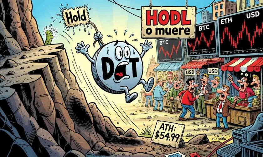 DOT repunta 3,83% este 2 de agosto en medio de una tendencia bajista persistente