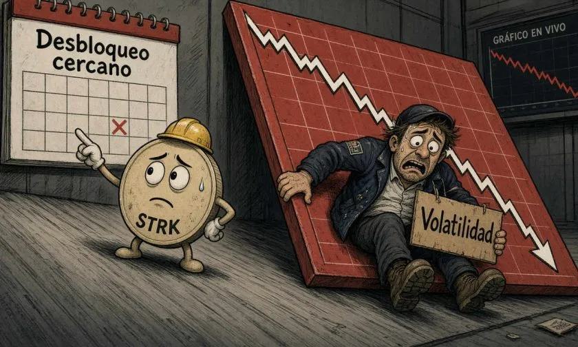 El inminente desbloqueo de STRK coincide con una caída del 19,85% en su valor