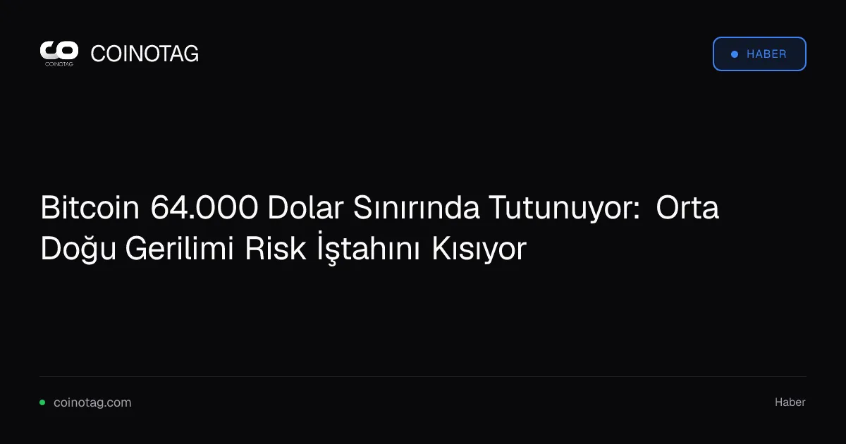 Bitcoin 64.000 Dolar Sınırında Tutunuyor: Orta Doğu Gerilimi Risk İştahını Kısıyor