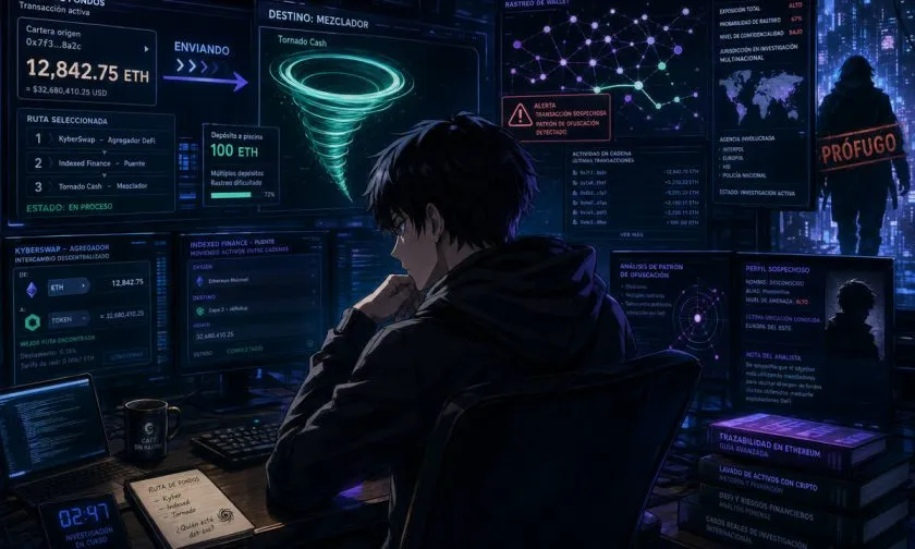 Billetera vinculada al responsable de importantes hacks mueve USD $13,5 millones a Tornado Cash