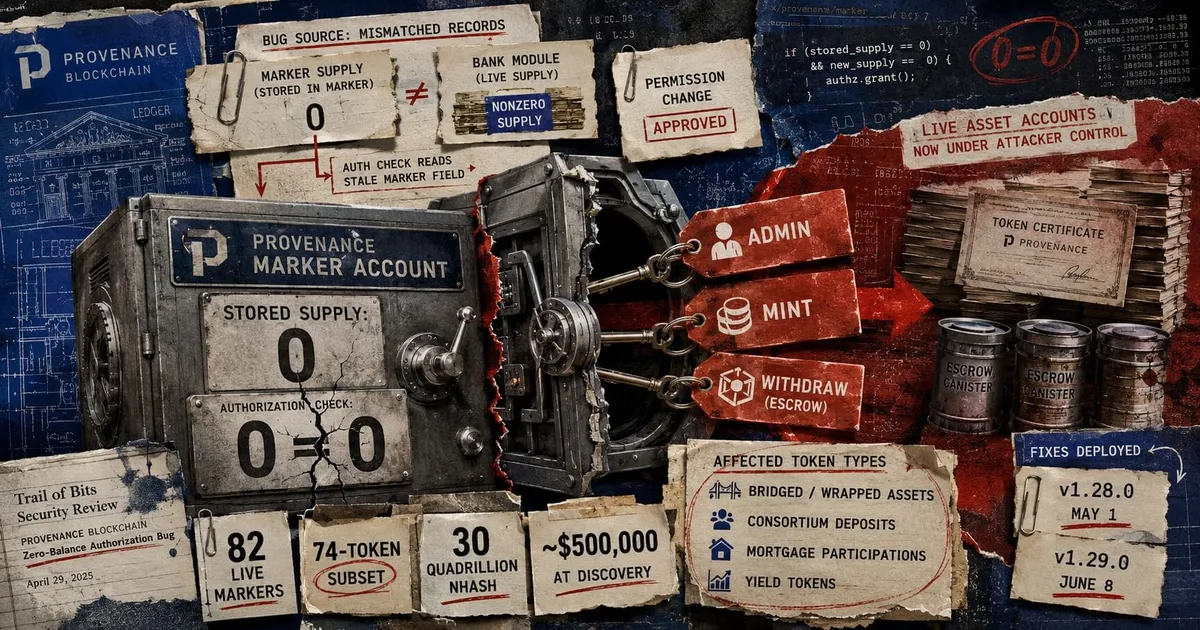 Zero-balance bug risks $500,000 in HASH and 82 Provenance assets