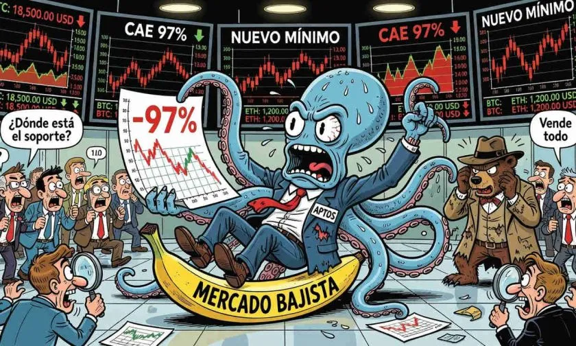 Aptos registra caída de 1,57% y alcanza mínimo de 3 años en USD $0,523