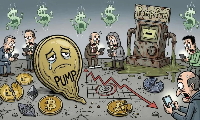 PUMP se desploma un 10.5% y perfora soportes clave: la agonía de la memecoin de Pump.fun