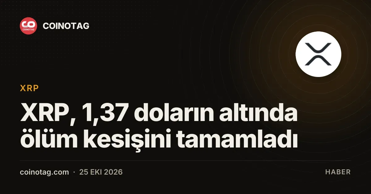 XRP baskı altında kalırken 1,37 doların altında ölüm kesişi yaşandı