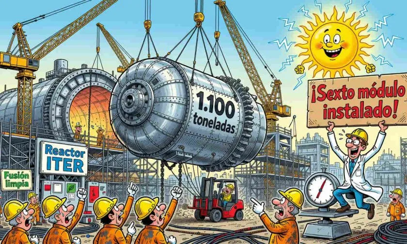 ITER instala su sexto módulo del núcleo, una pieza de 1.100 toneladas para la fusión nuclear