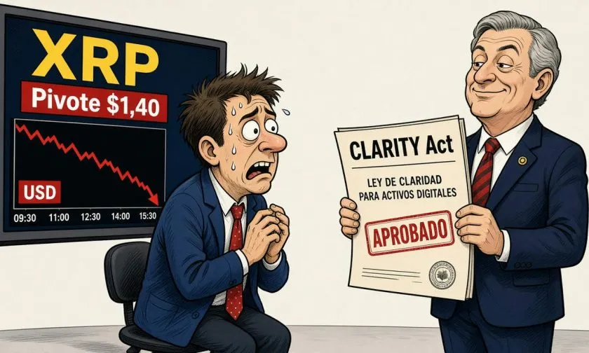 XRP se mantiene en USD $1,39 tras rally del 37% mientras espera decisión del Senado