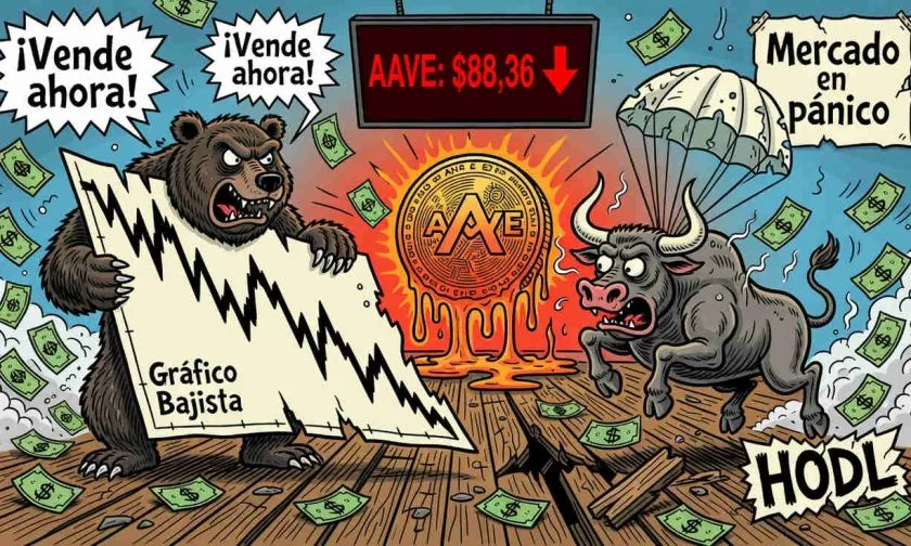 AAVE pierde 3% y acumula 11% de caídas en la semana, analizan factores clave