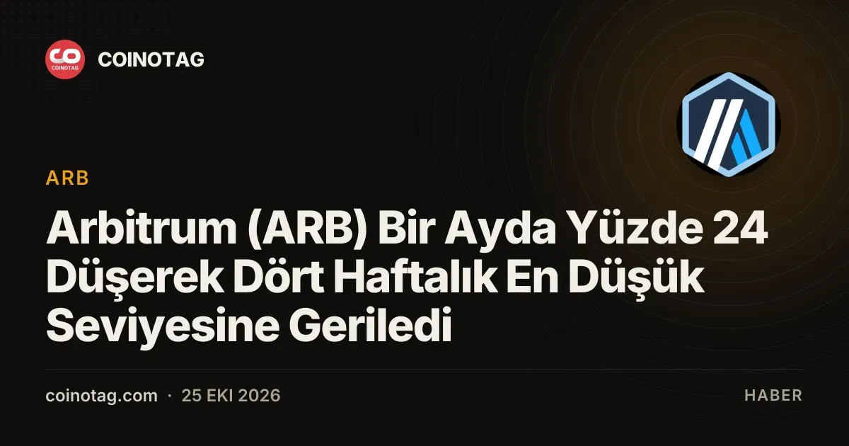 Arbitrum son bir ayda yuzde 24 deger kaybetmesine ragmen ag aktivitesini artirdi