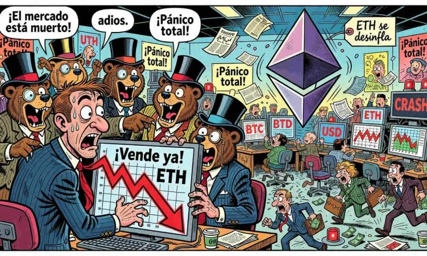 Ethereum (ETH) retrocede a USD $1.878 tras jornada de alta volatilidad el 10 ago 2026