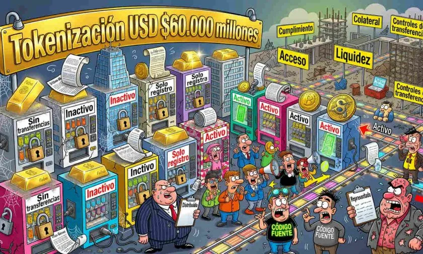 La mitad del mercado de tokenización por USD $60.000 millones no registra actividad real