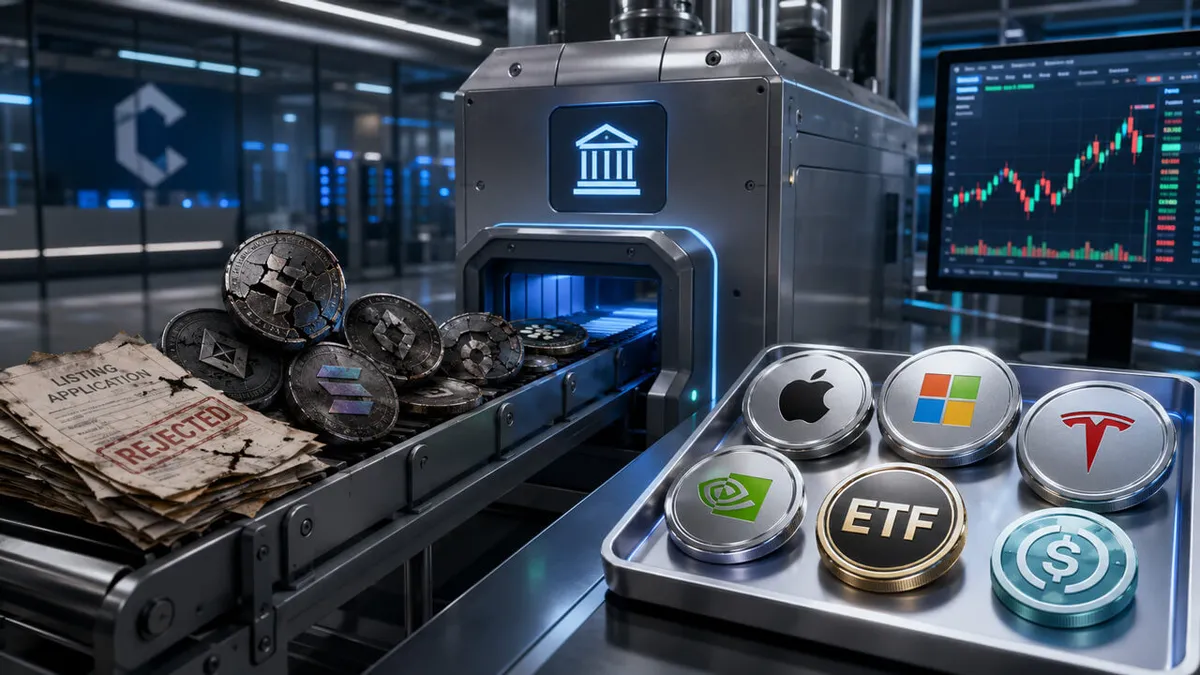 Crypto’s killer app may be selling stocks after its own tokens failed retail