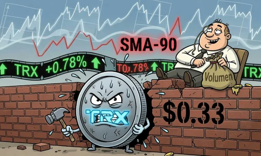 TRON (TRX) se consolida por encima de sus medias móviles clave a pesar del bajo volumen