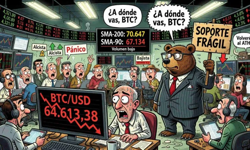 Bitcoin muestra leve avance del 0,84% pero sigue bajo presión bajista