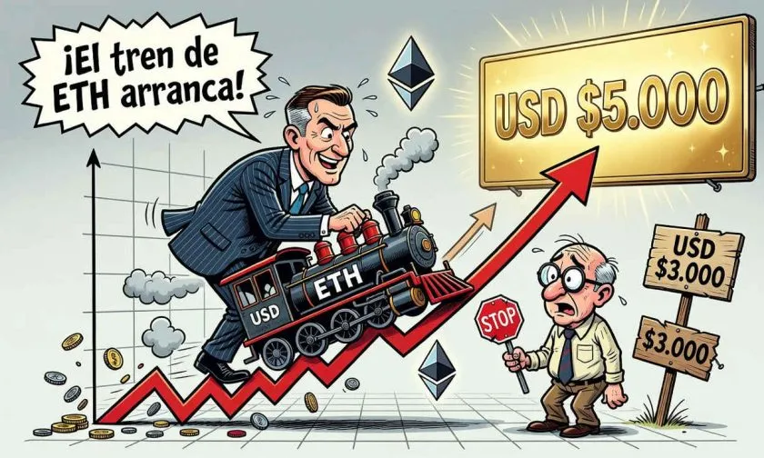 Arthur Hayes ve a ETH camino a USD $5.000 tras superar USD $3.000