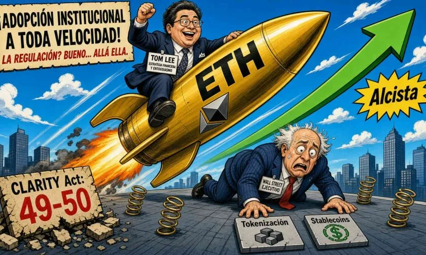 Tom Lee prevé un año alcista para cripto impulsado por adopción institucional