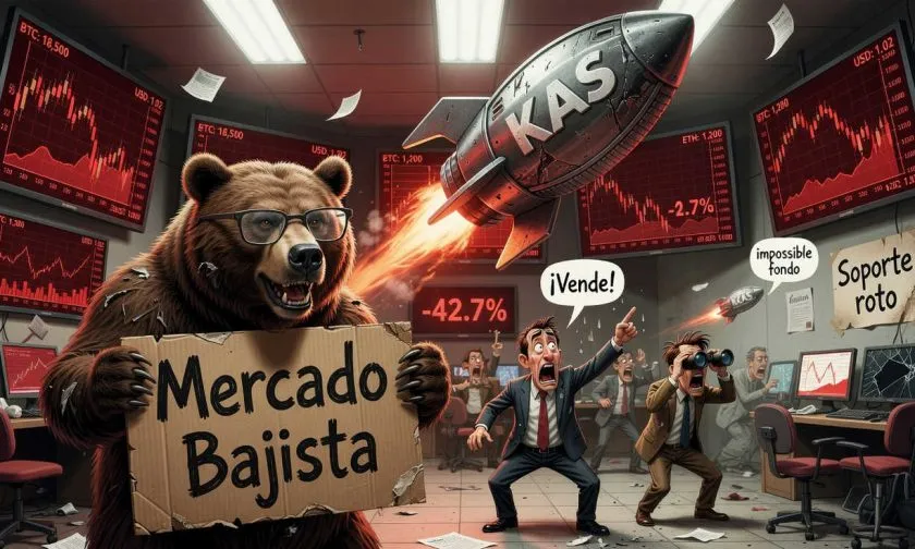 Kaspa cae un 87% desde su máximo histórico, pero sube 3,36% en 24 horas