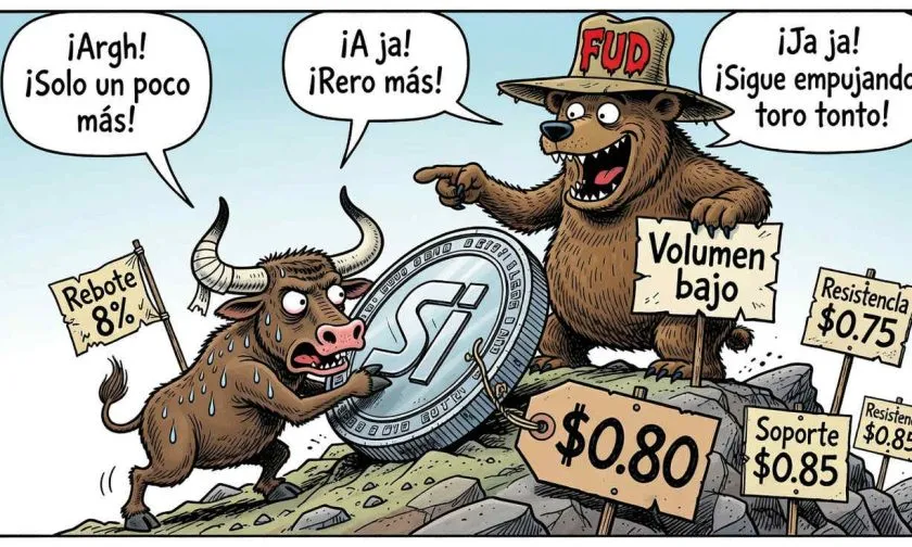 SUI rebota un 8% semanal pese al dominio bajista: ¿suelo de mercado o trampa alcista?